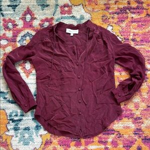 Fifteen Twenty Red 3/4 Sleeve Button Down Shirt